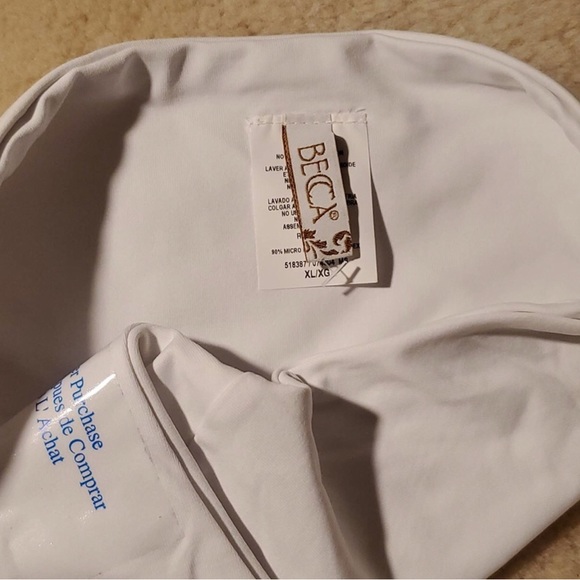 NEW BECCA by Rebecca Virtue Mardi Gras Crochet White Bikini Bottom XL - Picture 5 of 5